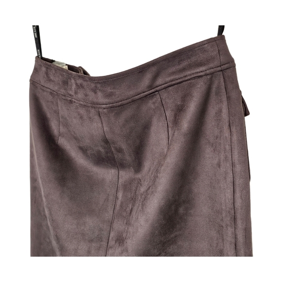 Anne Klein gray faux suede pencil skirt size 6 NWT - Picture 6 of 10